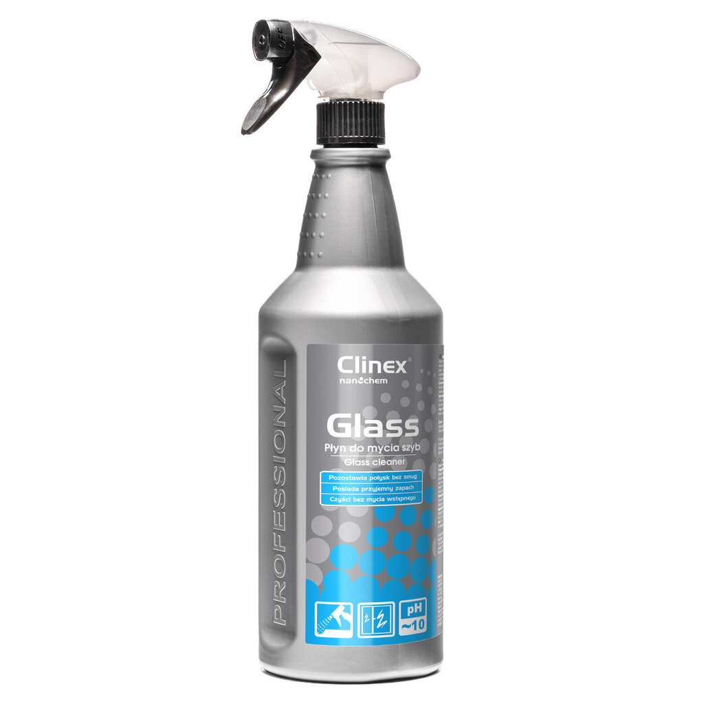 CLINEX Glass 1L profesionāls stikla tīrīšanas līdzeklis bez svītrām un svītrām цена и информация | Tīrīšanas līdzekļi | 220.lv