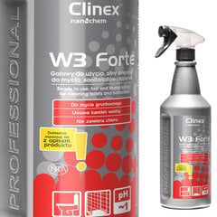 CLINEX W3 Forte 1L tualetes podu tīrīšanas līdzeklis noņem urīna smakas cena un informācija | Tīrīšanas līdzekļi | 220.lv