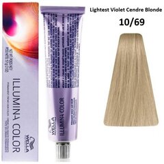 Noturīga krāsa Illumina Color Wella Nº 10/69, 60 ml cena un informācija | Matu krāsas | 220.lv