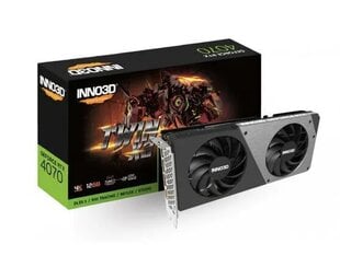 Inno3D GeForce RTX 4070 Twin X2 (N40702-126X-185252N) cena un informācija | Videokartes (GPU) | 220.lv