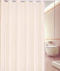 Dušas aizkars Stripe Beige, 1.8 - 2 m cena un informācija | Vannas istabas aksesuāri | 220.lv