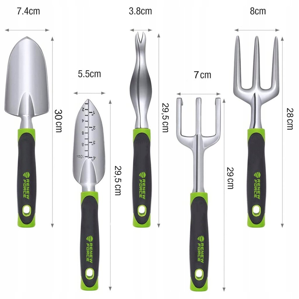 Dārza instrumentu komplekts, 5 gb. cena un informācija | Dārza instrumenti | 220.lv