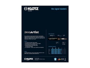 Klotz, 2 x Jack Mono 6,3 мм, 3 м цена и информация | Кабели и провода | 220.lv
