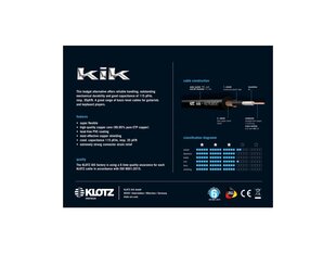 Klotz, 2 x Jack Mono 6,3 мм, 3 м цена и информация | Кабели и провода | 220.lv