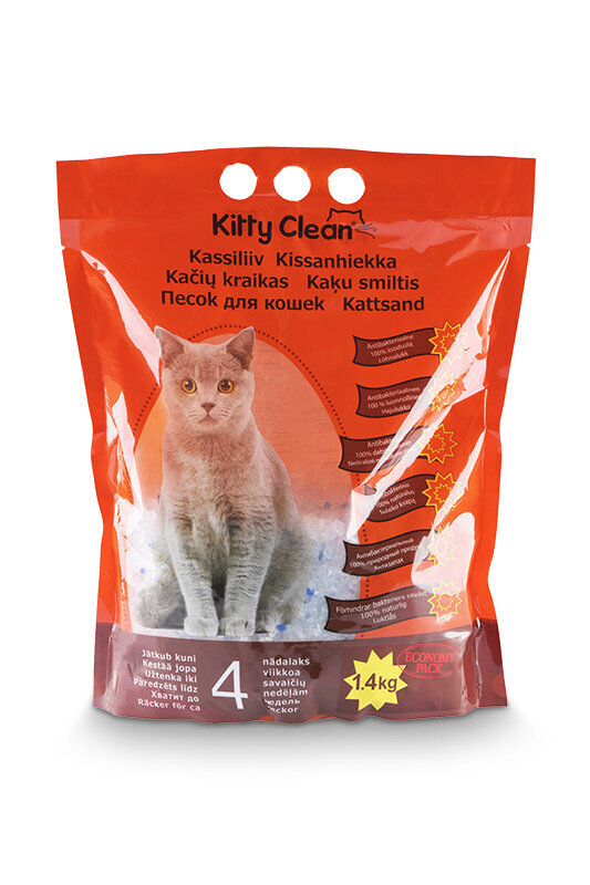 Silīcija kaķu pakaiši KittyClean, 1,4kg цена и информация | Smiltis un pakaiši | 220.lv