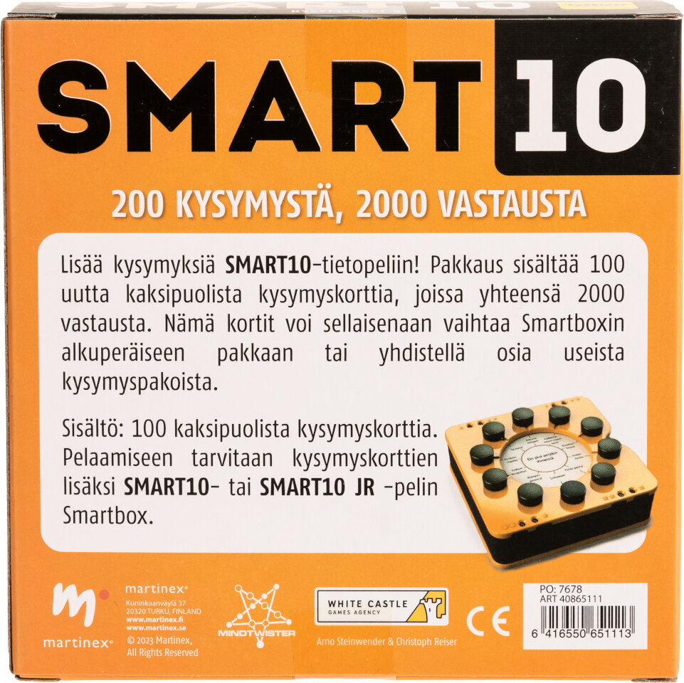 Galda spēle Jautājumi 5 Smart10 cena un informācija | Galda spēles | 220.lv