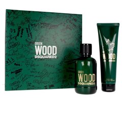 Komplekts Dsquared2 Green Wood vīriešiem: tualetes ūdens EDT, 100 ml + dušas želeja, 150 ml cena un informācija | Vīriešu smaržas | 220.lv