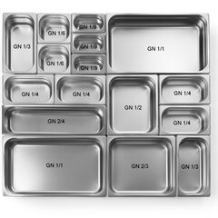 GN 1/3 nerūsējošā tērauda konteiners Profi Line augstums 65 mm - Hendi 801536 цена и информация | Посуда для хранения еды | 220.lv