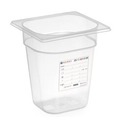 Polipropilēna konteiners GN 1/6 h. 65 mm - Hendi 880487 цена и информация | Посуда для хранения еды | 220.lv