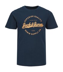 Jack & Jones детская футболка 12237111*03, тёмно-синий 5715426477767 цена и информация | Рубашки для мальчиков | 220.lv