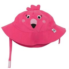 Шляпа для защиты от солнца UPF50+ 3-6 месяцев Flamingo / Zoocchini цена и информация | Шапки, перчатки, шарфики для новорожденных | 220.lv