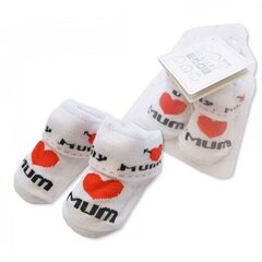 Детские носочки красные "Я люблю мамочку" 0-6к / SnuggleBaby цена и информация | Колготки, носочки для новорожденных | 220.lv