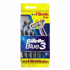 Skuveklis Gillette Blue 3, 4+1 gab. cena un informācija | Skūšanās piederumi, kosmētika | 220.lv