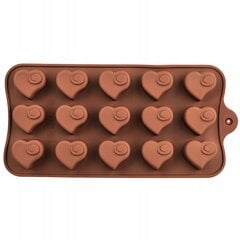 Силиконовая форма для шоколадных сердечек, 19,5 х 10 см цена и информация | Кухонные принадлежности | 220.lv