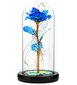 Mūžīgā roze LED zilā stiklā cena un informācija | Stabilizētās rozes, augi | 220.lv