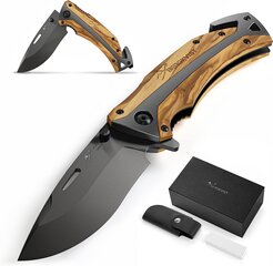 Bergkvist® K29 Titanium Clofing Nofge (один нож) -3 -1 -1 -1 открытый нож со стеклянным выключателем и резаком для ремня -награжден бронзовой наградой A 'Design Award 2021 цена и информация | Ножи и аксессуары для них | 220.lv