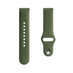 Evelatus Universal 22mm Silicone Loop Olive cena un informācija | Viedpulksteņu un viedo aproču aksesuāri | 220.lv