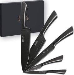 Набор кухонных ножей Euna, 5 шт., черные цена и информация | Ножи и аксессуары для них | 220.lv