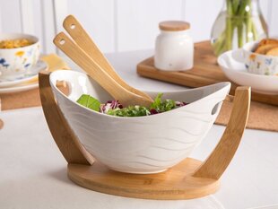 Salātu bļoda ar karotēm, 32x15x16 cena un informācija | Aurora Mājsaimniecības preces | 220.lv
