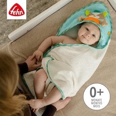 Детское полотенце Fehn Fox, 80 x 80 см, зеленое/серое цена и информация | Maudynių prekės | 220.lv