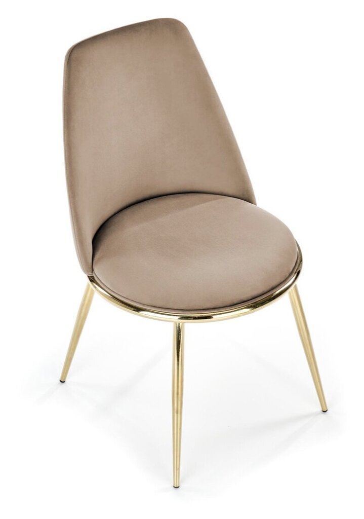 2-u krēslu komplekts K460, smilškrāsas/zeltains cena un informācija | Virtuves un ēdamistabas krēsli | 220.lv
