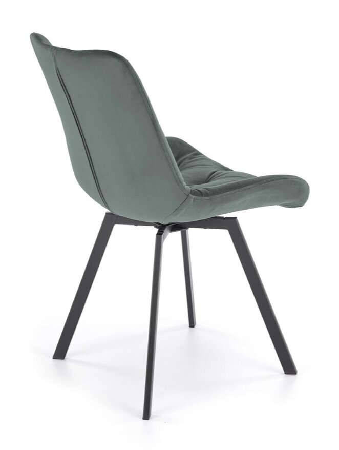 2-u krēslu komplekts K519, zaļš/melns цена и информация | Virtuves un ēdamistabas krēsli | 220.lv