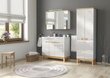 Augsts vannas istabas skapis BALI WHITE 800, baltā/ozola krāsā cena un informācija | Vannas istabas skapīši | 220.lv