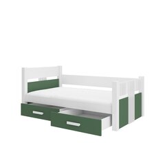 Bērnu gulta Adrk Furniture Bibi, balta/zaļa cena un informācija | Bērnu gultas | 220.lv