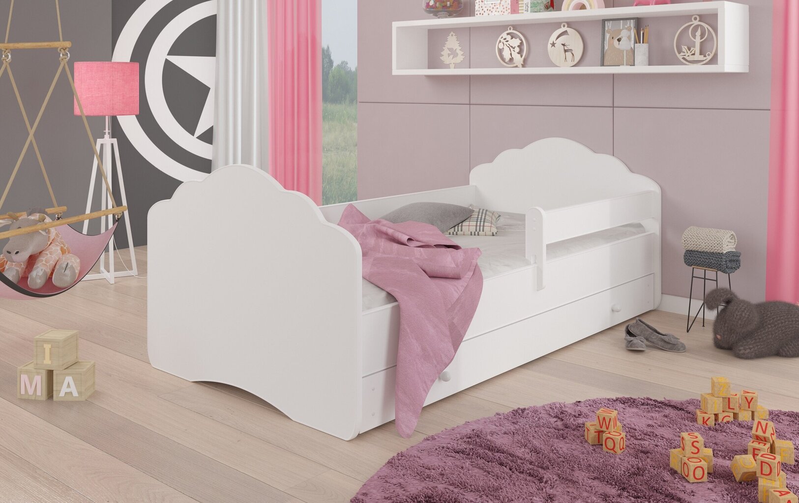 Bērnu gulta Adrk Furniture Casimo, balta цена и информация | Bērnu gultas | 220.lv