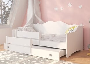 Bērnu gulta Adrk Furniture Emka II, balta/pelēka cena un informācija | Bērnu gultas | 220.lv