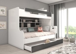 Bērnu gulta Adrk Furniture Harell, balta/pelēka cena un informācija | Bērnu gultas | 220.lv