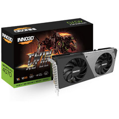 Inno3D GeForce RTX 4070 Twin X2 OC (N40702-126XX-185252N) cena un informācija | Videokartes (GPU) | 220.lv