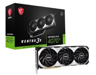 MSI GeForce RTX 4070 Ti Ventus 3X E 12G OC (V513-249R) cena un informācija | Videokartes (GPU) | 220.lv