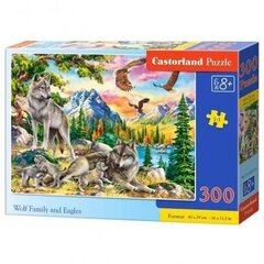 Puzle Castorland Wolf Family and Eagles 300 det. cena un informācija | Puzles, 3D puzles | 220.lv
