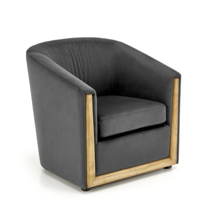 Viesistabas krēsls Halmar Enrico, melns cena un informācija | Atpūtas krēsli | 220.lv