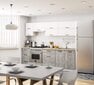 Virtuves skapīšu komplekts Akord Oliwia G2 2,4 m, balts/pelēks cena un informācija | Virtuves komplekti | 220.lv
