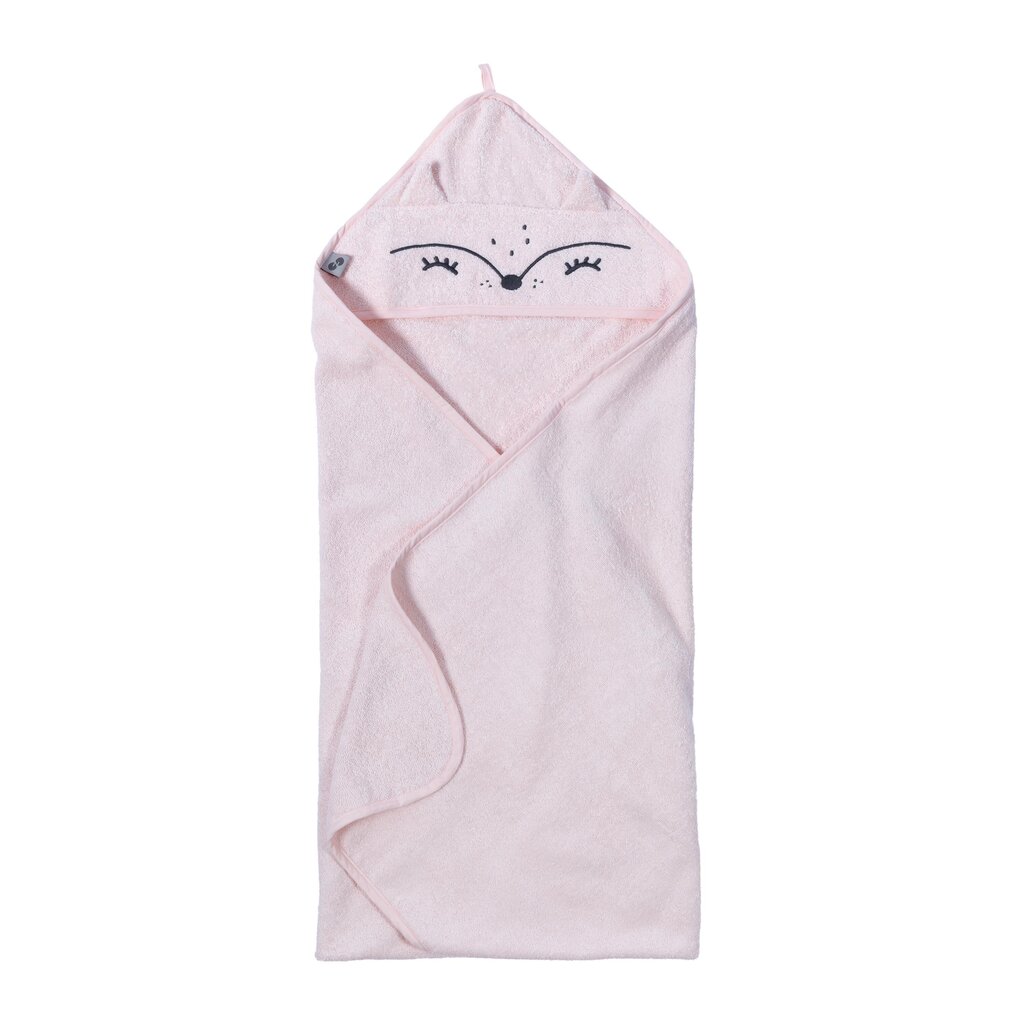 Zīdaiņa dvielis Nordbaby Wox Light Pink/Fox, 100 x 100 xm, rozā cena un informācija | Mazuļa mazgāšana | 220.lv