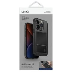 UNIQ etui Air Fender ID iPhone 15 Pro 6.1" szary|smoked grey tinted Cardslot цена и информация | Чехлы для телефонов | 220.lv