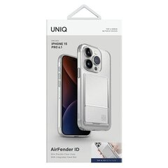 UNIQ etui Air Fender ID iPhone 15 Pro 6.1" nude transparent Cardslot цена и информация | Чехлы для телефонов | 220.lv