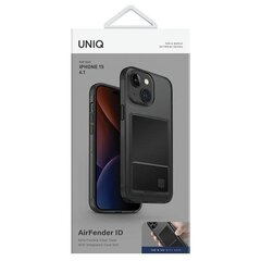 UNIQ etui Air Fender ID iPhone 15 Pro 6.1" szary|smoked grey tinted Cardslot цена и информация | Чехлы для телефонов | 220.lv