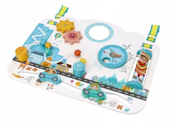 Montessori sensorais dēlis mazuļiem no 6 mēnešu vecuma Adam Toys цена и информация | Rotaļlietas zīdaiņiem | 220.lv