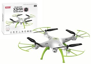 Tālvadības drons X5HW, balts un zaļš cena un informācija | Rotaļlietas zēniem | 220.lv