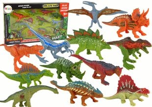 Dinozauru figūriņu komplekts, 12 gab. cena un informācija | Rotaļlietas zēniem | 220.lv