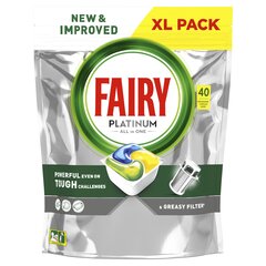 Капсулы для посудомоечной машины Fairy Platinum Lemon, 40 шт. цена и информация | Средства для мытья посуды | 220.lv