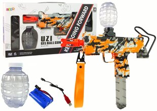 Игрушечный пулемет UZI с водяными пулями, оранжевый камуфляж цена и информация | Игрушки для мальчиков | 220.lv