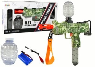 Игрушечный пулемет UZI с водяными пулями, зеленый камуфляж цена и информация | Конструктор автомобилей игрушки для мальчиков | 220.lv