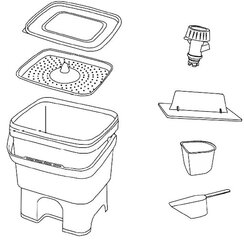 Компостер для кухни Bokashi цена и информация | Уличные контейнеры, контейнеры для компоста | 220.lv