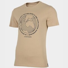T-krekls vīriešiem 4F M H4Z22TSM026 82S, bēšs cena un informācija | Vīriešu T-krekli | 220.lv