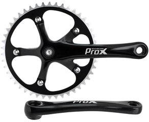Priekšējā ķēdes rata bloks ProX Fix Bike Alu 1 ātruma 46T cena un informācija | Citas velosipēdu rezerves daļas | 220.lv