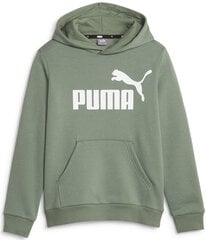 Puma Džemperi Ess Big Logo Hoodie Green 586965 45 586965 45/164 cena un informācija | Zēnu jakas, džemperi, žaketes, vestes | 220.lv